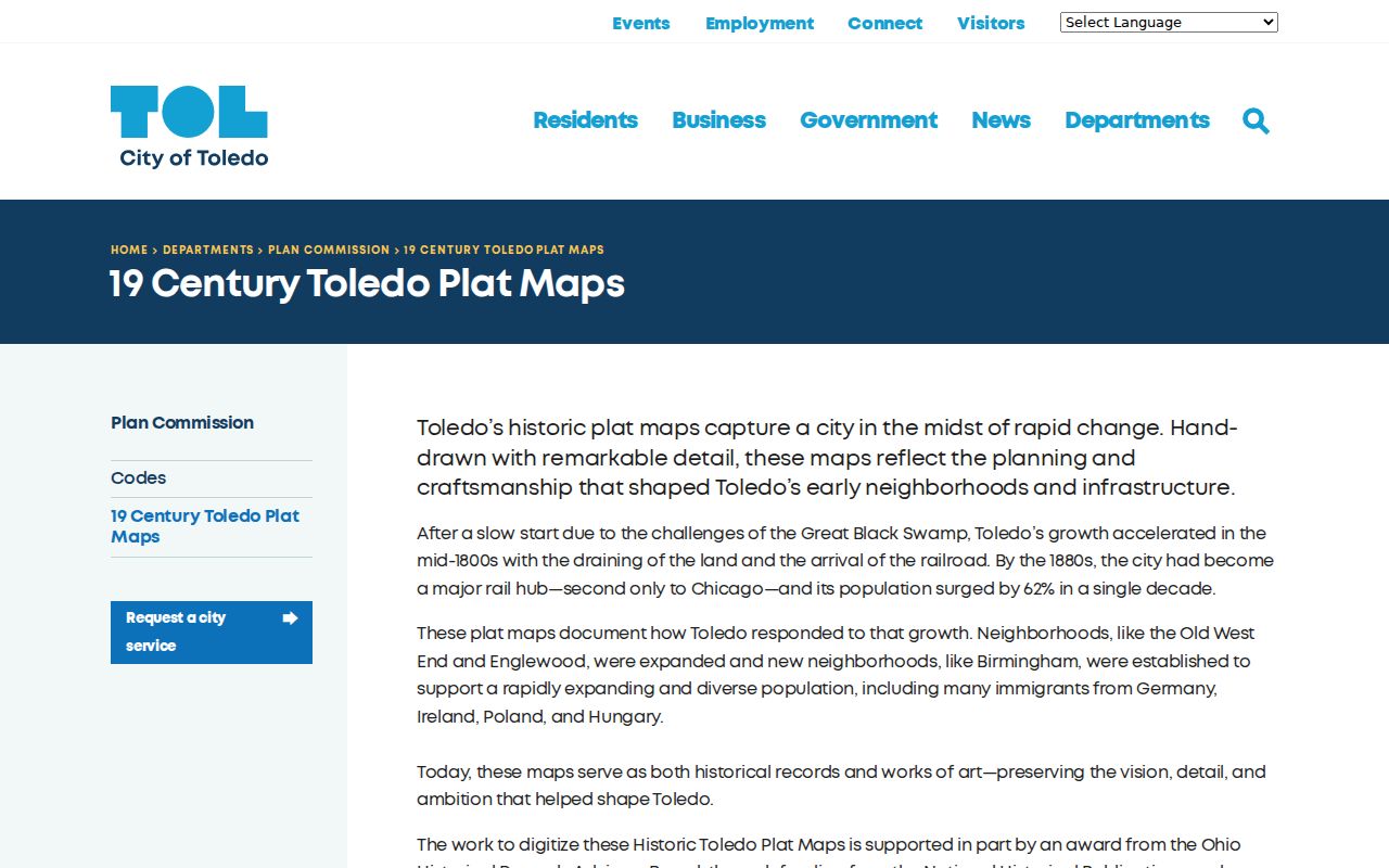 Lucas County neighbors Toledo historic plat maps