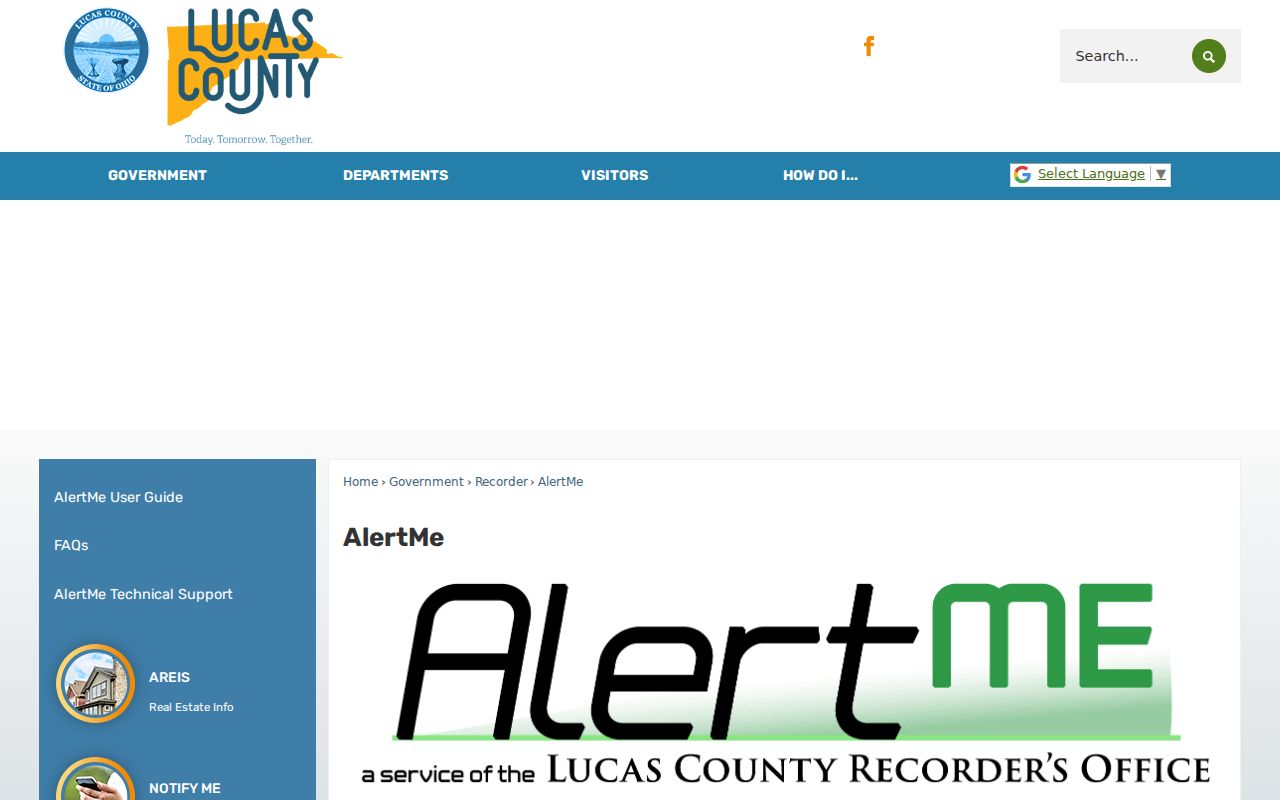 Lucas County previous residents Recorder AlertMe service